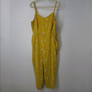 Old Navy Smocked Back Cami Style Floral Print Jumpsuit Size XXL